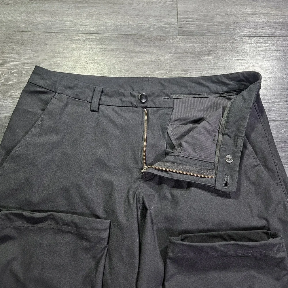 Lululemon ABC Pant Men 36x31 Gray Stretch Gorpcore Travel Cinch Ankle Hiking